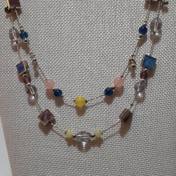 Christopher & Banks Jewelry Multi-color Necklace and Earrings. - Picture 7 of 8